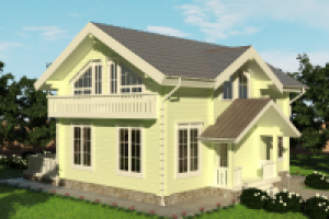 Визуализация дома из бруса