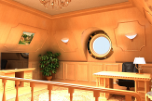 Кабинет в мансарде под дерево