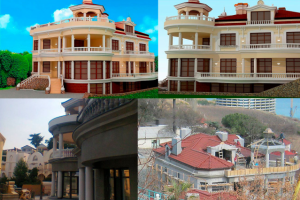 Дизайн фасада частного дома в Ливадии