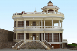 Визуализация фасада здания в Ливадии (Ялта)