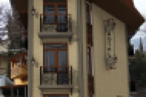 Дизайн фасада гостиницы в Алупке (Ялта)