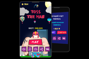 Дизайн приложения "TOSS THE MAN"