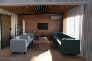 3D визуализация гостинной