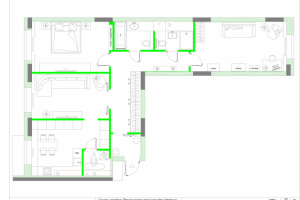 Вариант планировки для трехкомнатной квартиры