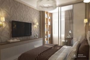 Спальня в кофейных тонах