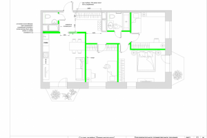 Пример планировочного решения на основе плана БТИ