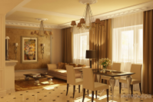 Дизайн гостиной в таунхаусе