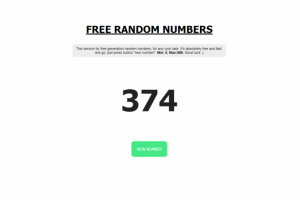 Генератор чисел онлайн