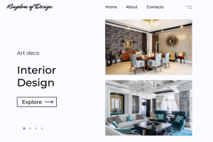 Оформление лендинга для дизайн-бюро.