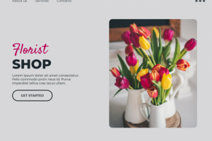 Дизайн лендинга цветочного магазина