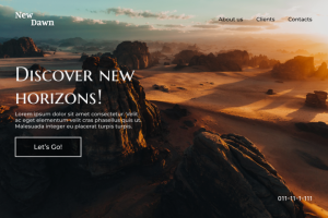 Дизайн лендинга туристической фирмы