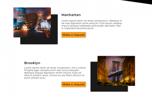 Дизайн сайта компании, занимающейся арендой офисов в Нью-Йорке.