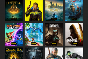 Дизайн главной страницы сайта интернет-магазина компьютерных игр