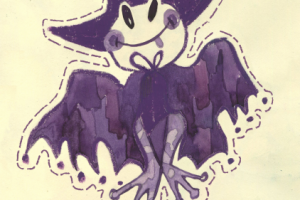 Стикер с магической лягушкой