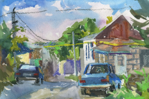 Этюд в смешанной технике