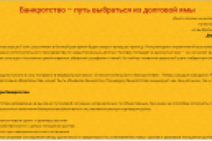 Банкротство - путь выбраться из долговой ямы