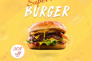 Рекламный баннер фастфуда