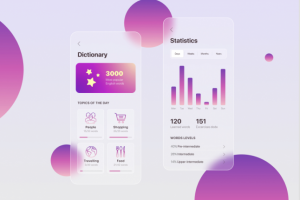 Мобильное приложение в стиле глассморфизм (стекломорфизм)