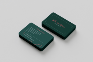 Визитка для студии красоты с двух сторон