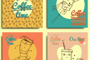 Стикеры для кофейни