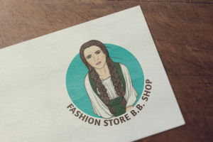 Отрисовка портрета для логотипа магазина одежды