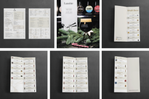 Основное меню и Beer Atlas для сети ресторанов Lambic