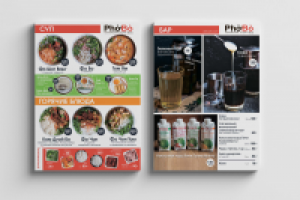 Меню для сети ресторанов ханоского стрит-фуда PhoBo