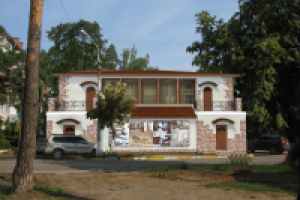 Магазин-кафе. 3Д совмещенная с фото.