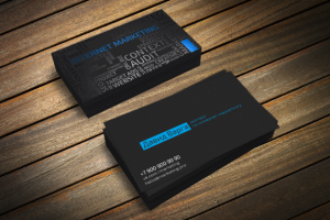 Визитка с шелкографией