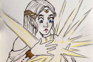 Иллюстрация эльфийка