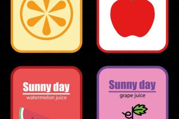 Дизайн этикеток к соку