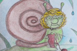 Иллюстрация персонажа - Бабушка-улитка