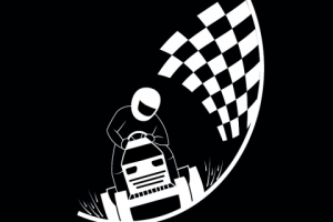 Анимация логотипа для производителей гоночных газонокосилок