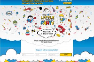 Разработка дизайна лендинга для праздничного анентства