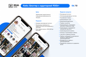 Кейс "Блогер" - с 300.000 до 600.000 подписчиков.