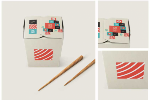 Вариант дизайна упаковки для бренда доставки роллов