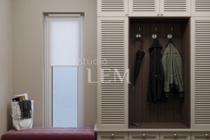 Комбинированный загородный одноэтажный дом (клинкер, бревно).