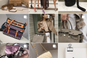 визуальное оформление страницы с сумками