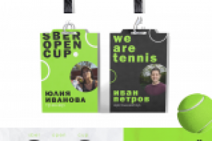 Айдентика для турнира по теннису от Сбербанка