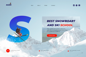 1 Экран для сайта RIDE SNOWBOARDS