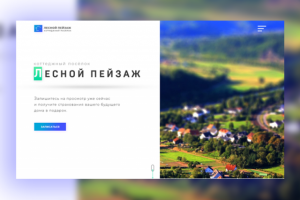 Дизайн лэндинга Современного котеджного посёлка