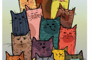 2d Персонаж Яркие котики