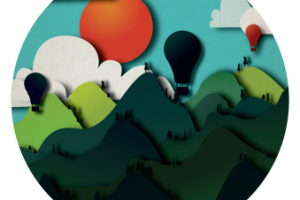 Пейзаж в бумажной технике