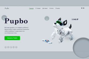 Первый экран лендинга