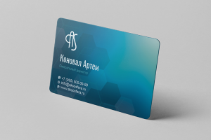 Дизайн визитки на пластике