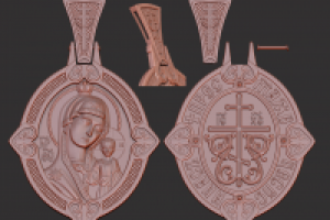 Казанская божья матерь, кулон