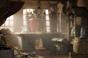 Моделирование, текстурированние (Пиратская каюта)