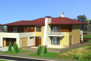 Дом с дымоходом