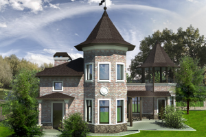 Домик с башенками