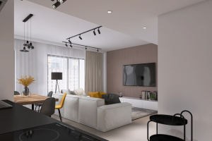 Интерьер кухни-гостиной